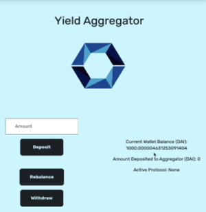 Yield aggregator web application