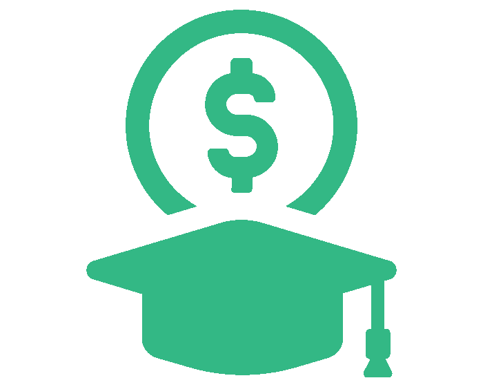 graduation cap with dollar sign